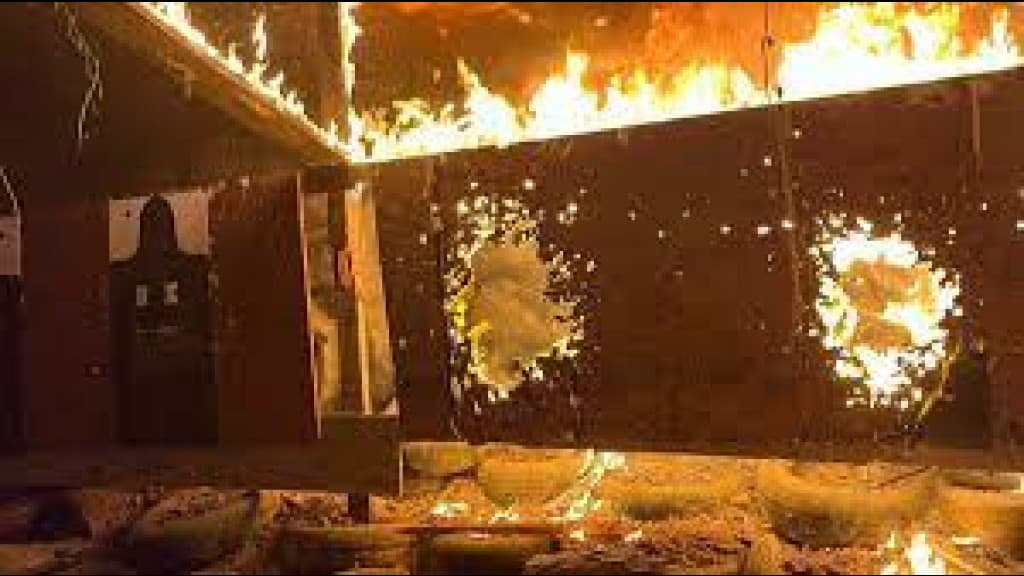 Estande de tiro do 63º Batalhão do Exército pega fogo em Florianópolis
