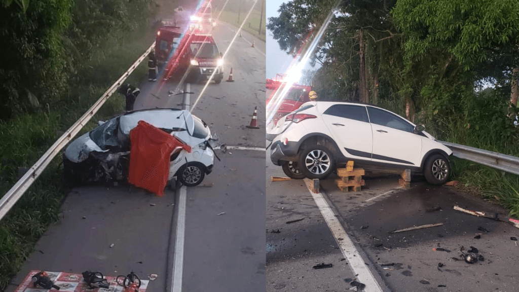 Marido mata esposa a facadas e se suicida jogando carro na frente de caminhão