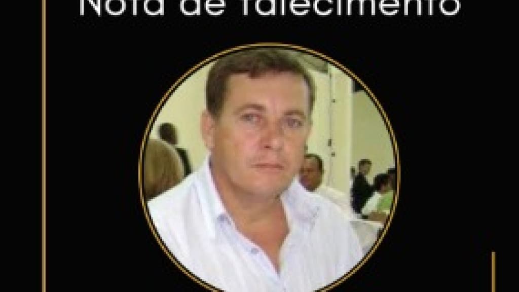 Nota de falecimento do senhor Sandro Nunes