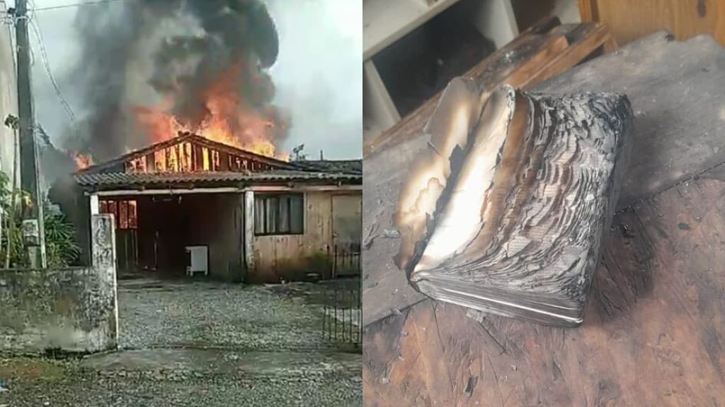 Milagre em meio às cinzas: Bíblia é encontrada intacta após incêndio consumir casa em SC