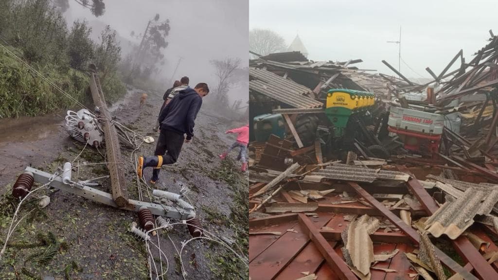 Defesa Civil apura se tornado atingiu SC após rastro de destruição