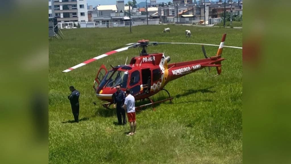 VÍDEO: Helicóptero Arcanjo socorre morador do Mata Atlântica, em Tijucas