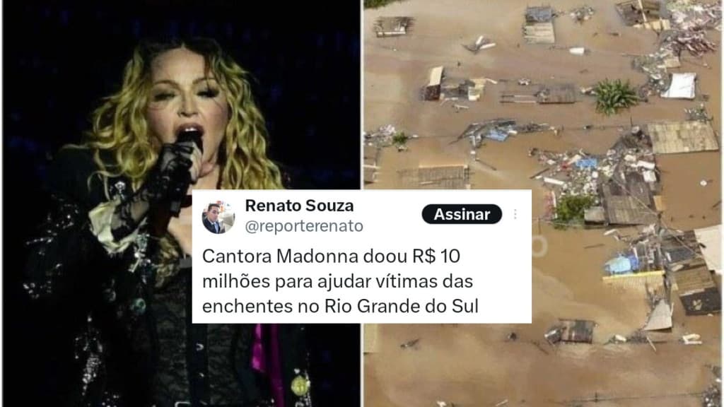 Dias após espalhar fake news, repórter admite que Madonna não fez doação ao RS