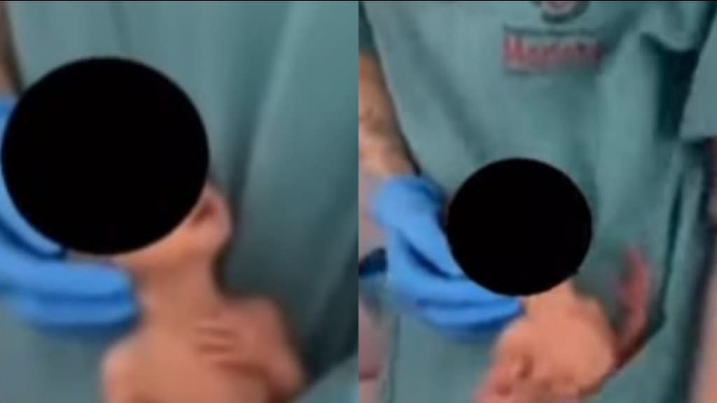 Fisioterapeuta de Hospital em SC é flagrada dançando com recém-nascido no bolso