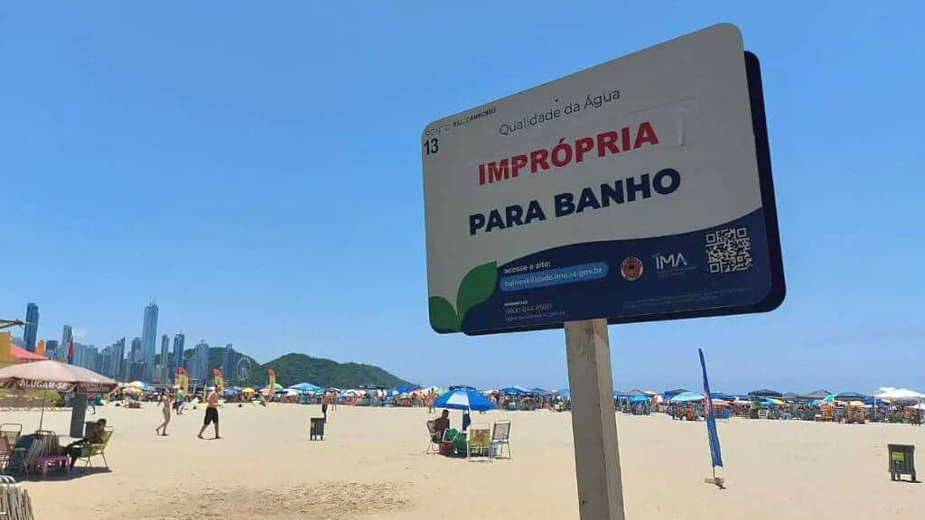Relatório do IMA revela piora na qualidade da água nas praias de Santa Catarina