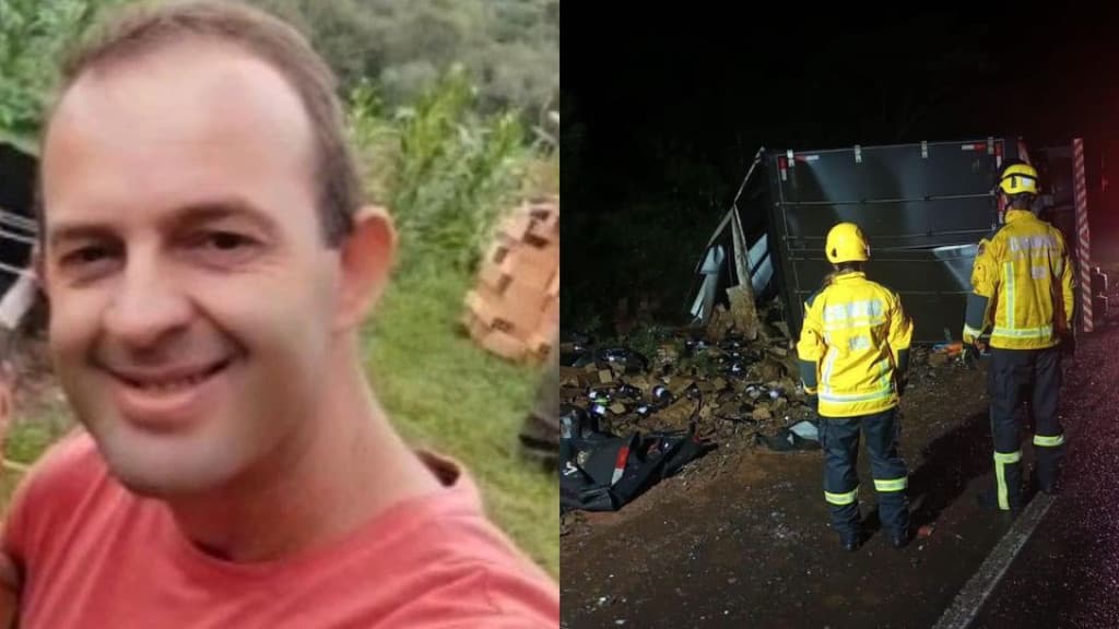 Trabalhador morre após tombamento de carreta na SC-135