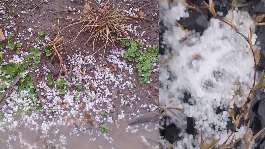 Cidades de Santa Catarina enfrentam granizo e frio intenso