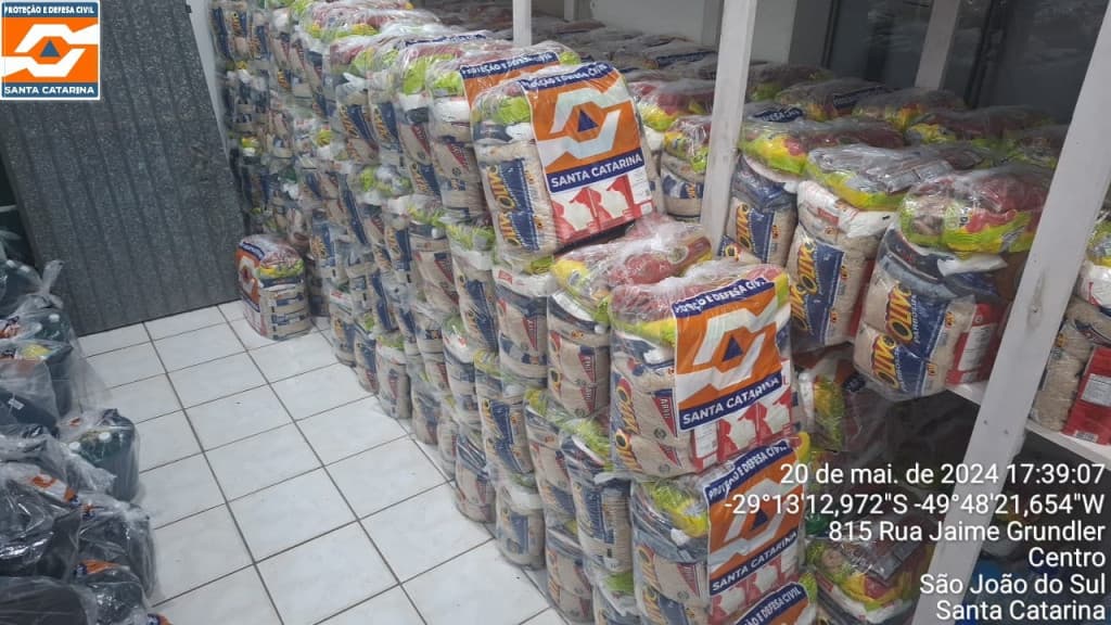 Chuvas em SC: Defesa Civil do Estado entrega cerca de R$ 194 mil em itens de assistência humanitária