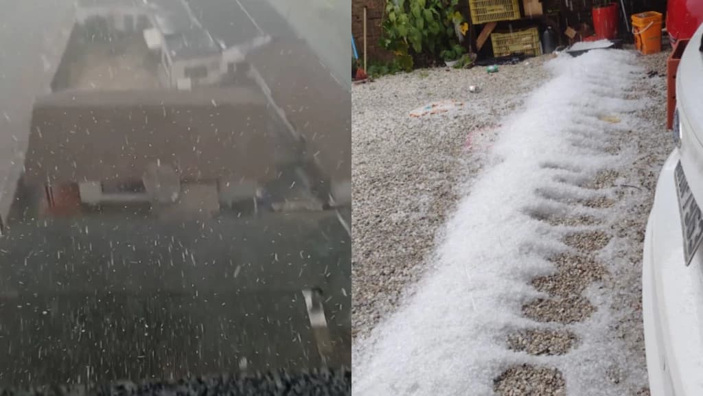 VÍDEOS: São João Batista é atingida por forte chuva de granizo