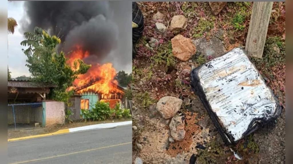 Incêndio consome casa e bíblia fica intacta em SC