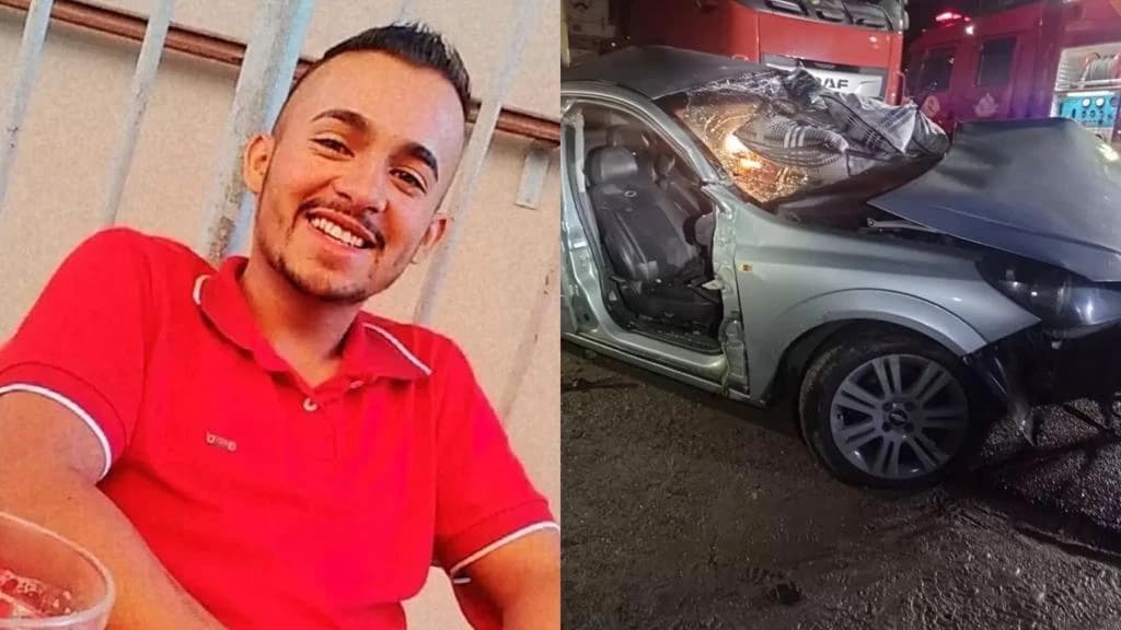Jovem morre em colisão frontal entre carro e caminhão na BR-470