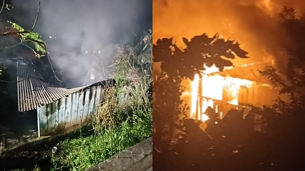 Incêndio destrói casa de madeira em São João Batista