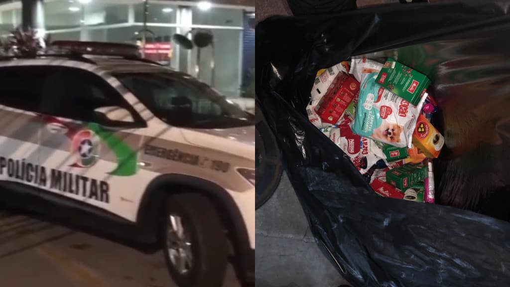 Bandidos usam caminhão roubado para furto em mercado e acabam atrás das grades