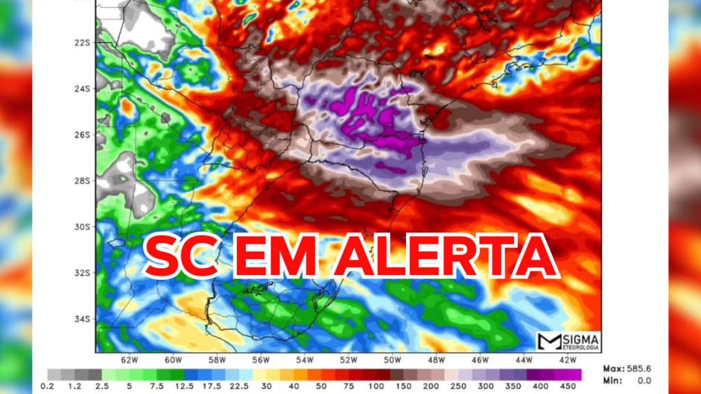 URGENTE: Santa Catarina em alerta total para risco alto de enchentes e “calamidade pública”