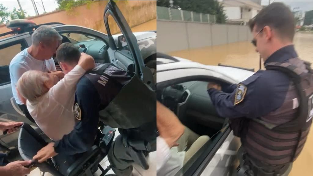 Idoso de 90 anos é resgatado após ficar ilhado em casa durante enchente