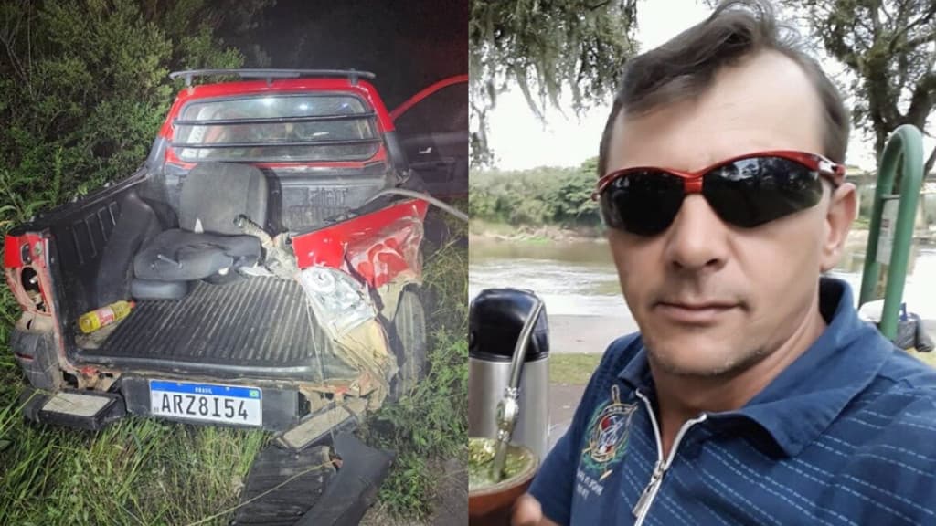 Identificado motorista que morreu após colisão entre carro e duas carretas na BR-153