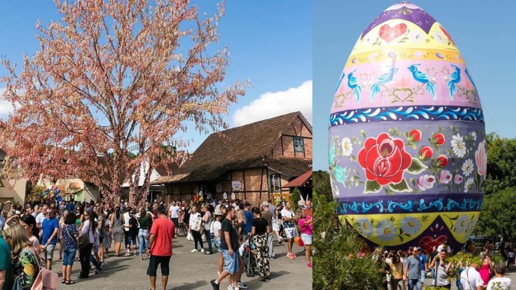 Maior ovo de Páscoa do mundo é atração da 15ª Osterfest em Pomerode