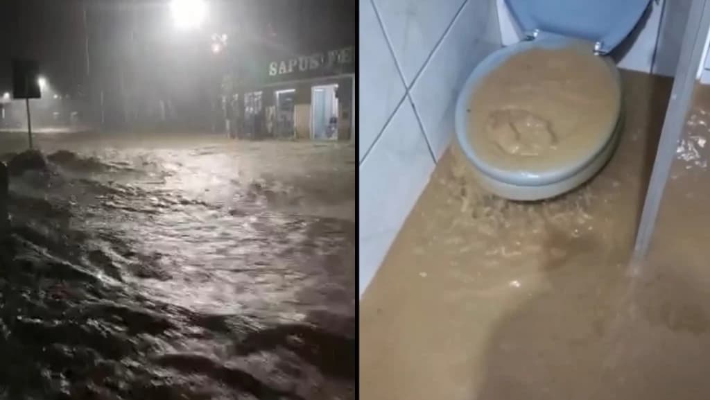 VÍDEO: Fortes chuvas em SC deixam cidade debaixo d”água