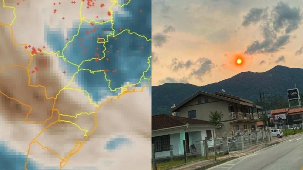 Fumaça do Pantanal começa a atingir SC e acende alerta para o uso de máscaras