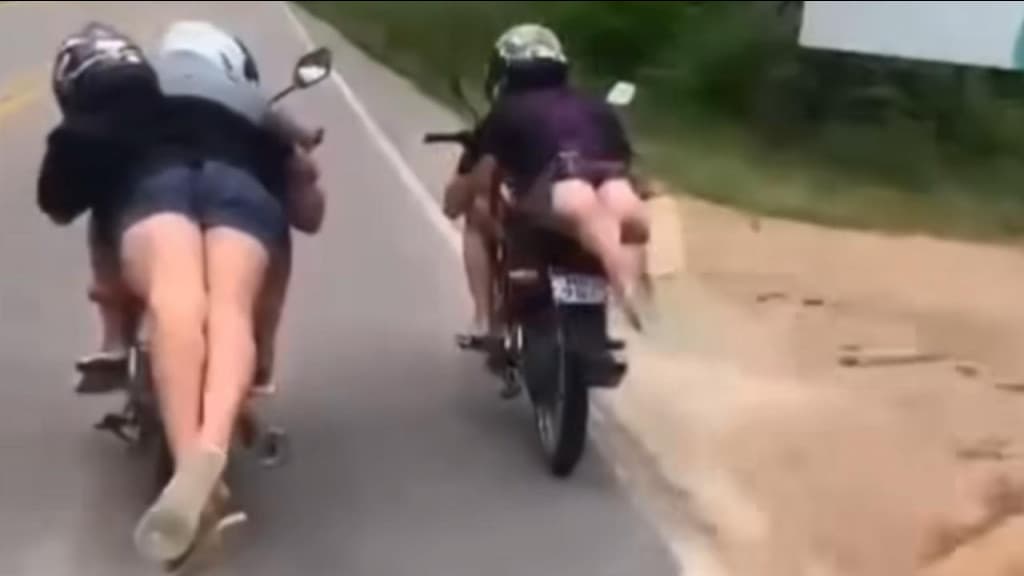 Jovens arriscam as próprias vidas com manobras perigosas na SC-390