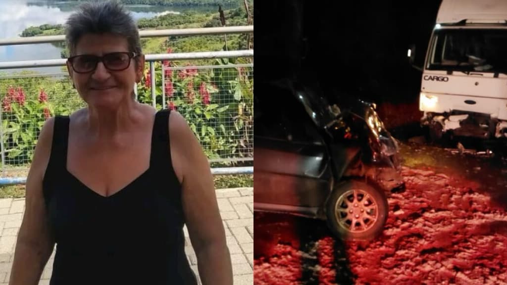 Idosa morre após colisão entre carro e caminhão na SC-283