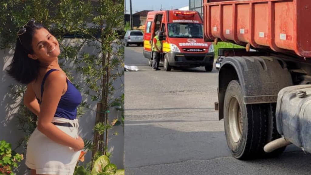 Jovem morre atropelada por caminhão ao desviar de ataque de cães