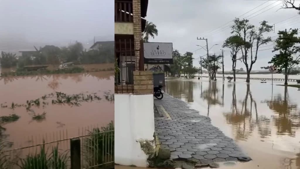 Sem informações oficiais, moradores de Tijucas estão desesperados com a enchente