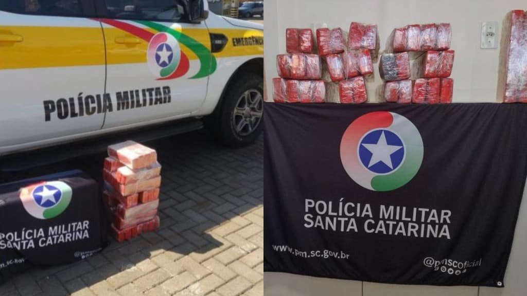 Casal é preso em ônibus de viagem com filho de 2 anos e 30 kg de maconha