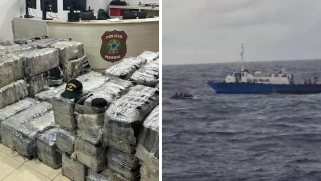 Barco de SC com destino à África é interceptado pela PF com mais de 3,5 toneladas de cocaína