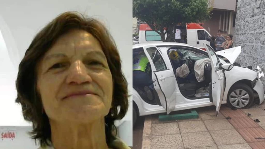 Idosa morre após bater carro no muro de igreja