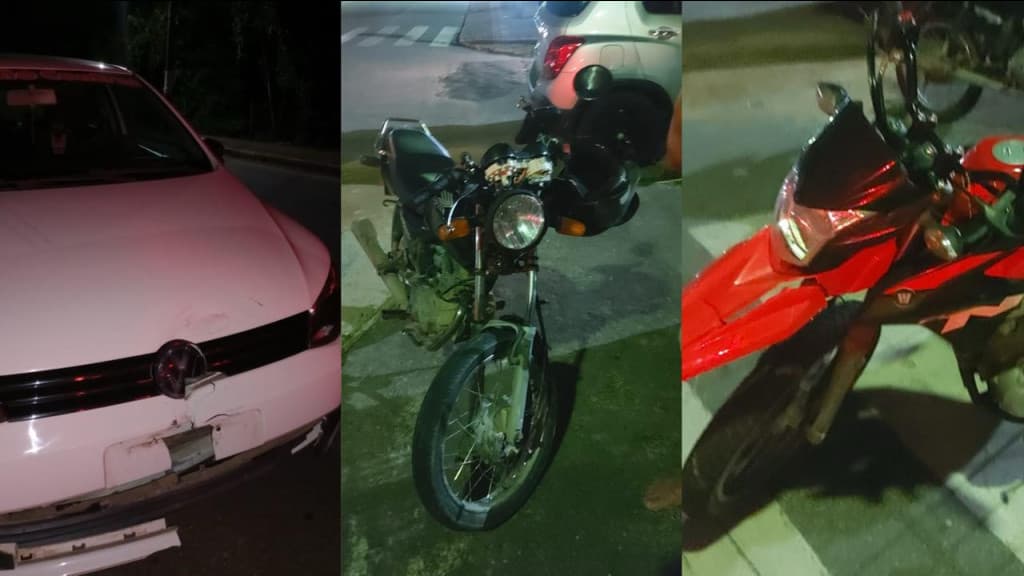 Motorista foge após causar dois acidentes de trânsito, em Camboriú