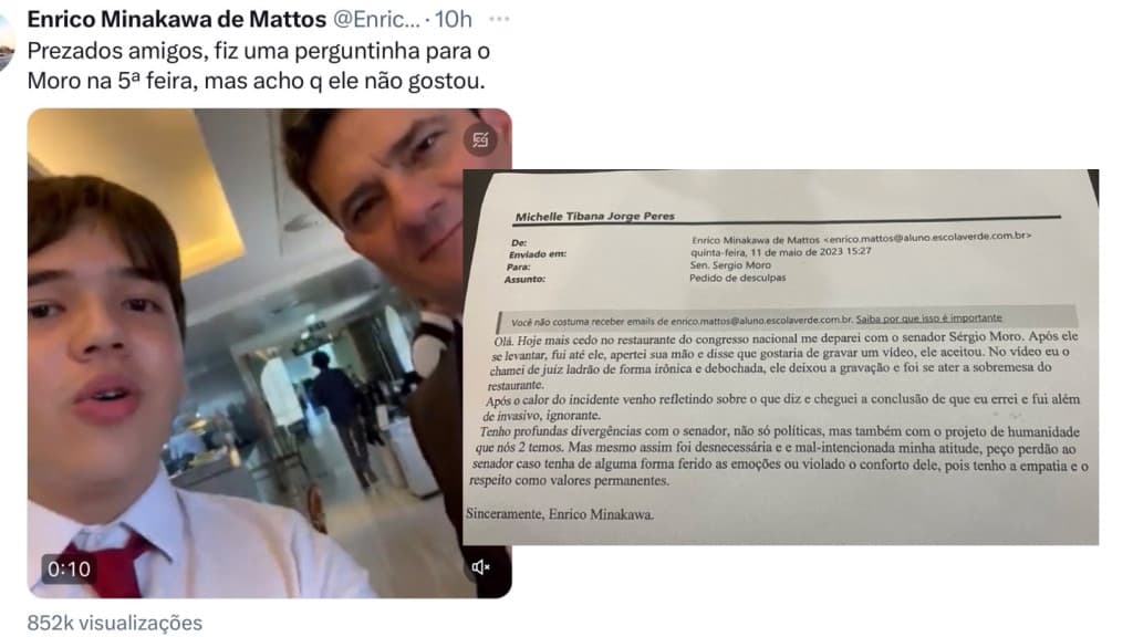 Petista pede desculpas para Sergio Moro: “errei e fui além de invasivo, ignorante”