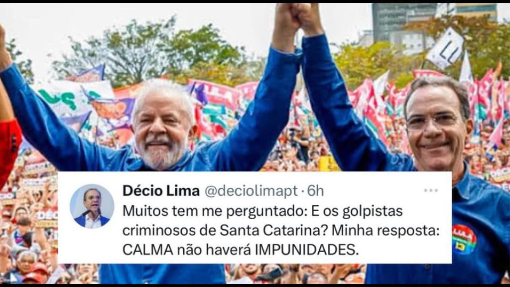 Ex-candidato a governador de SC manda recado para “golpistas criminosos de Santa Catarina”