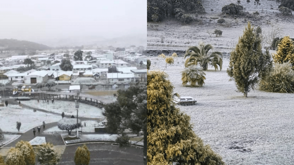 Frio intenso em SC: dois ciclones causam temperaturas negativas