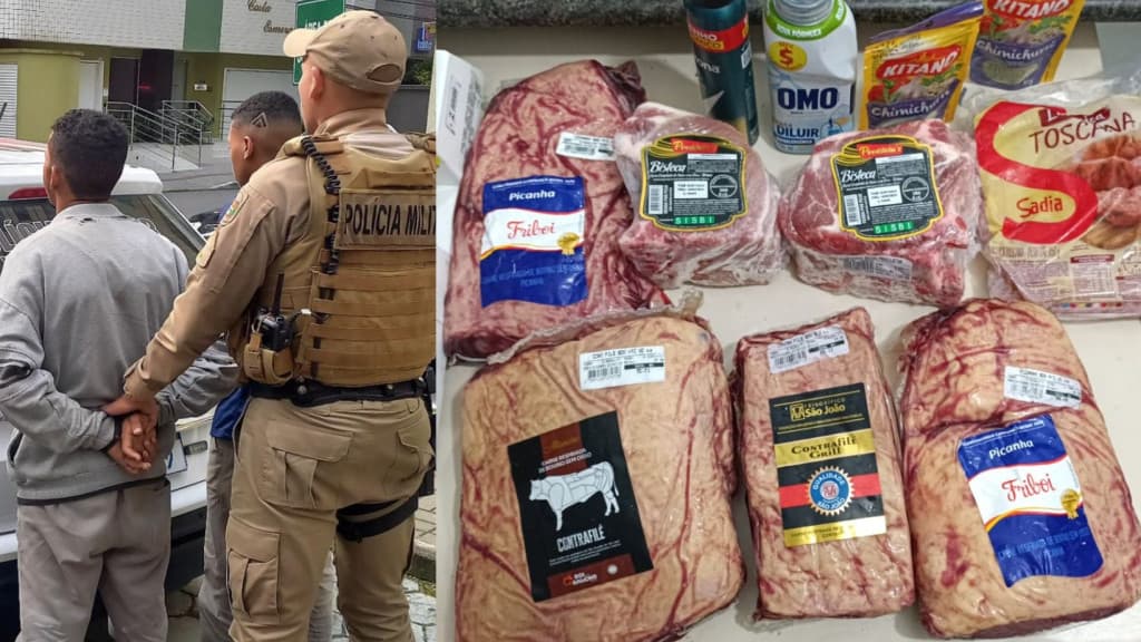 “Ladrões de Picanha” são presos tentando saquear supermercado em Porto Belo