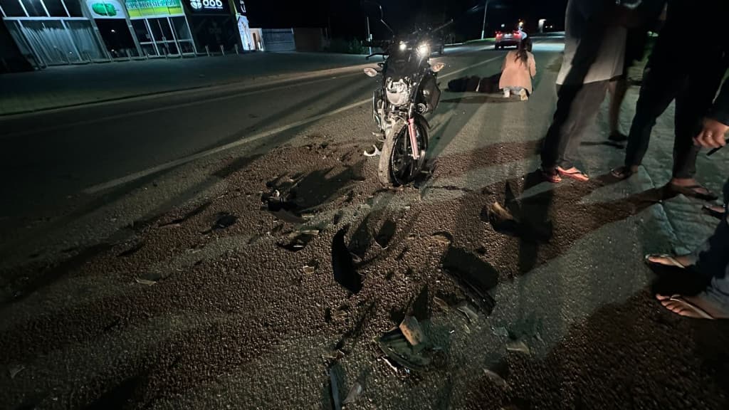 Motorista foge após atingir motociclista na SC-410, em Canelinha