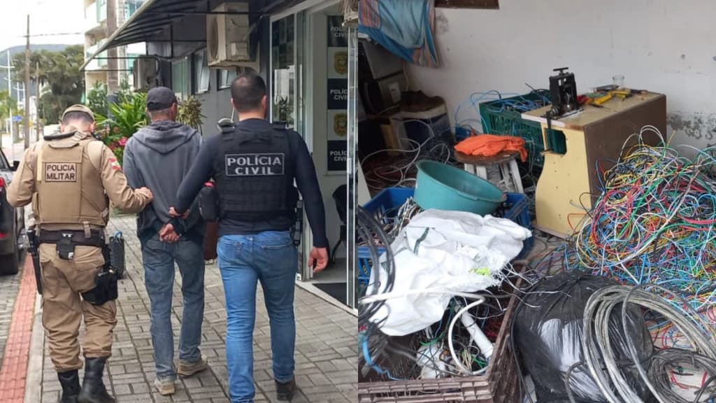 Homem é preso por receptação de fios elétricos em Bombinhas