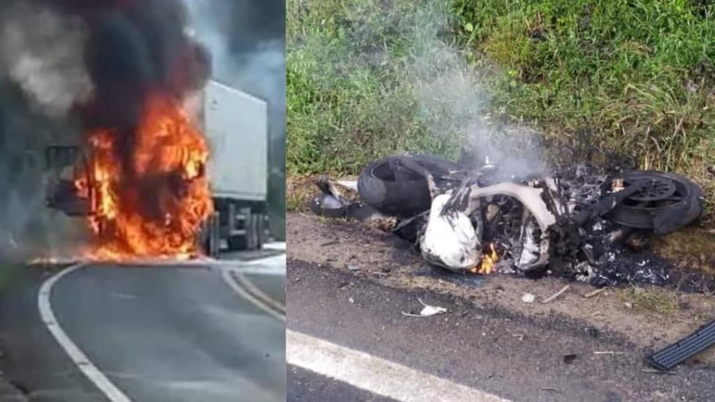 Motociclista morre após colisão frontal com caminhão na BR-282