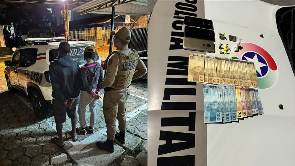 Casal suspeito de “disk-drogas” é preso em São João Batista