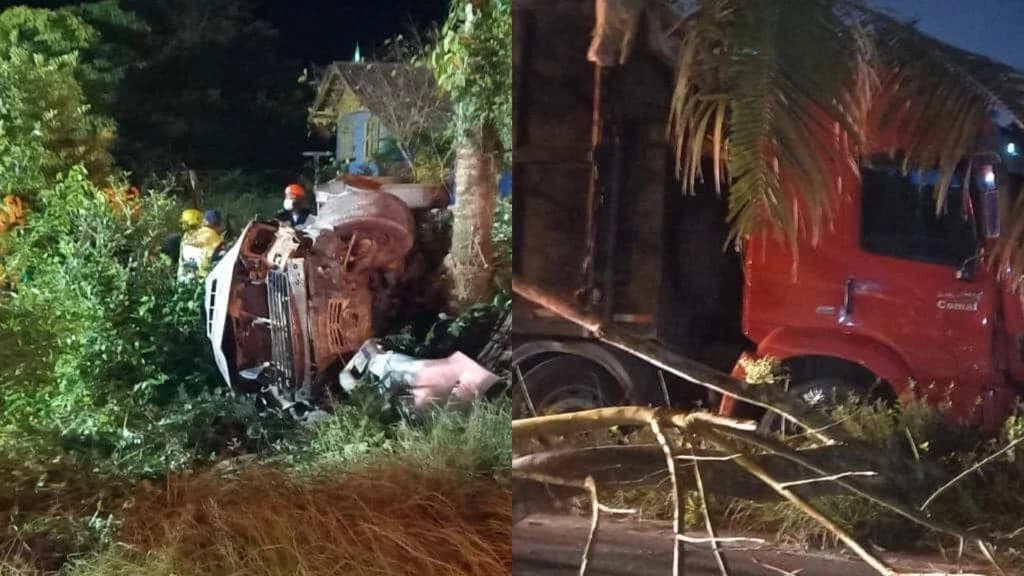 Homem morre após colisão entre carro e caminhão na SC-414, em Navegantes