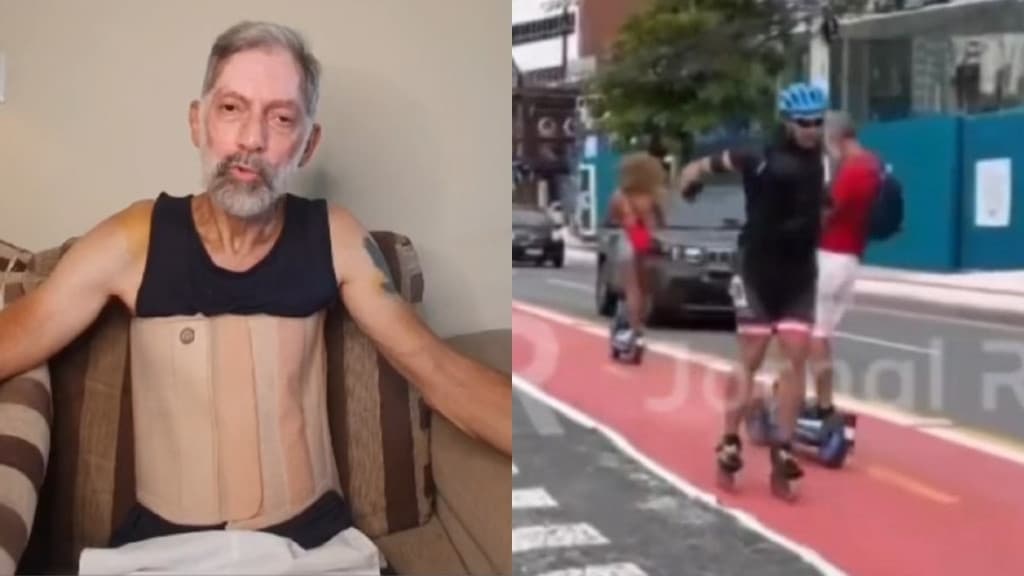 Homem que quase teve cabeça esmagada ao ser empurrado em BC é radialista do RJ
