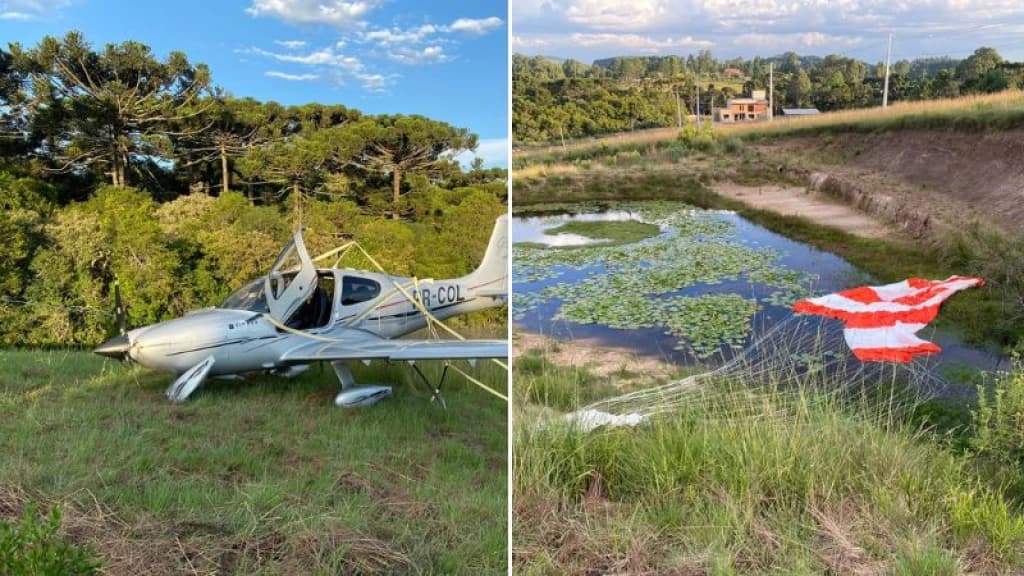 Avião monomotor cai com duas pessoas em SC