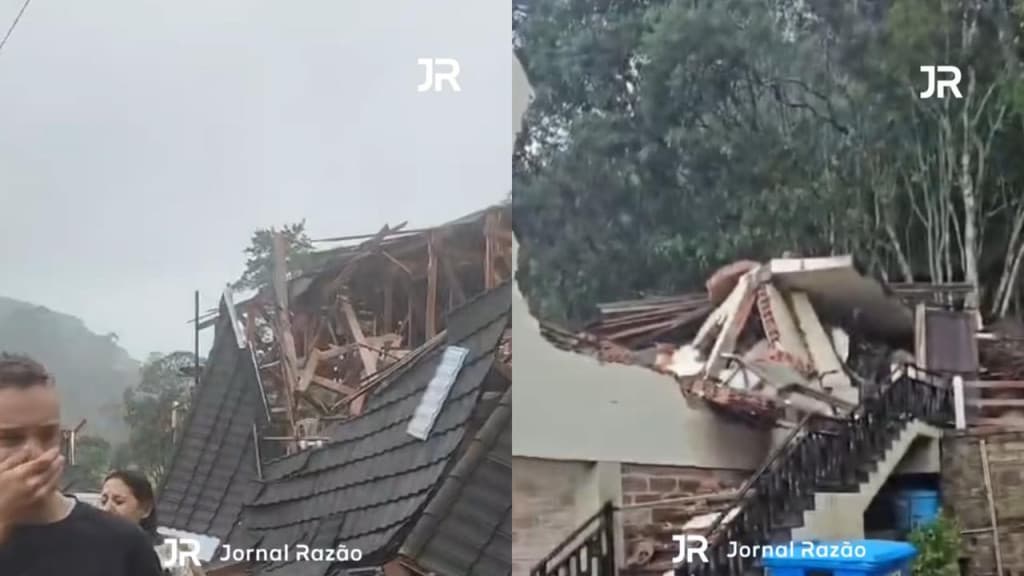 “Fomos salvos por Deus”: santuário é destruído minutos antes de missa no RS
