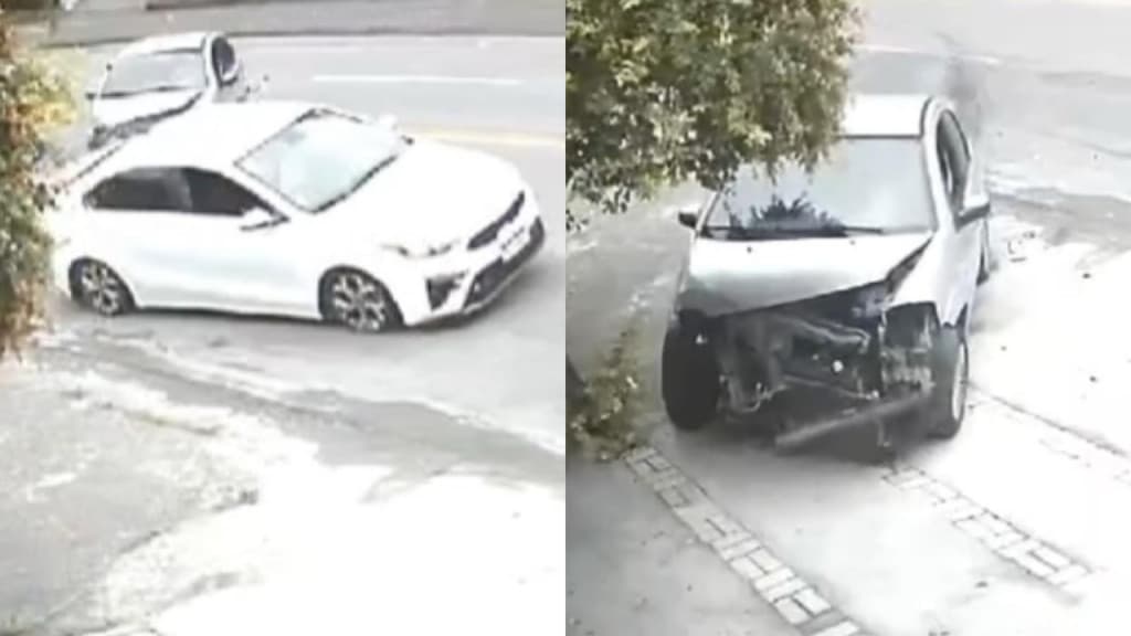 VÍDEO: Acidente entre quatro veículos deixa uma pessoa ferida, em Blumenau