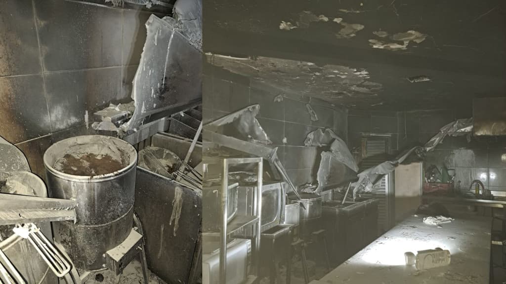 Incêndio destrói cozinha de restaurante em Itapema