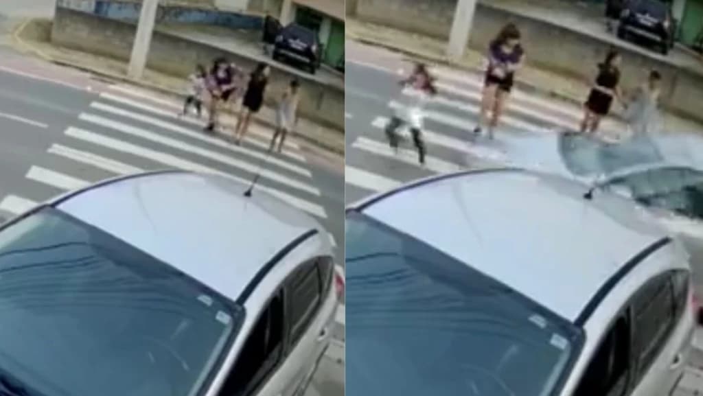 VÍDEO: Criança é atropelada na faixa de pedestres em Tijucas