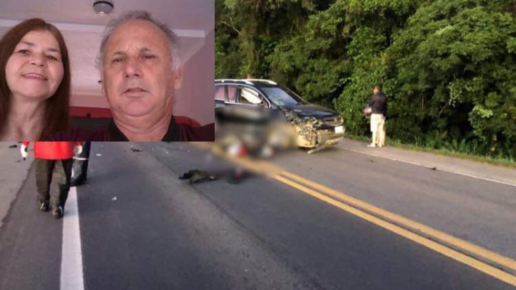Identificado casal que morreu em grave acidente na BR-280, em SC