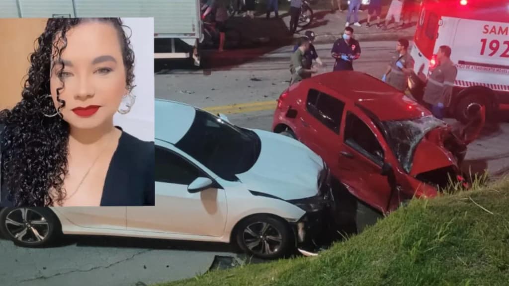 Mulher morre após colidir com caminhão e carro em Brusque