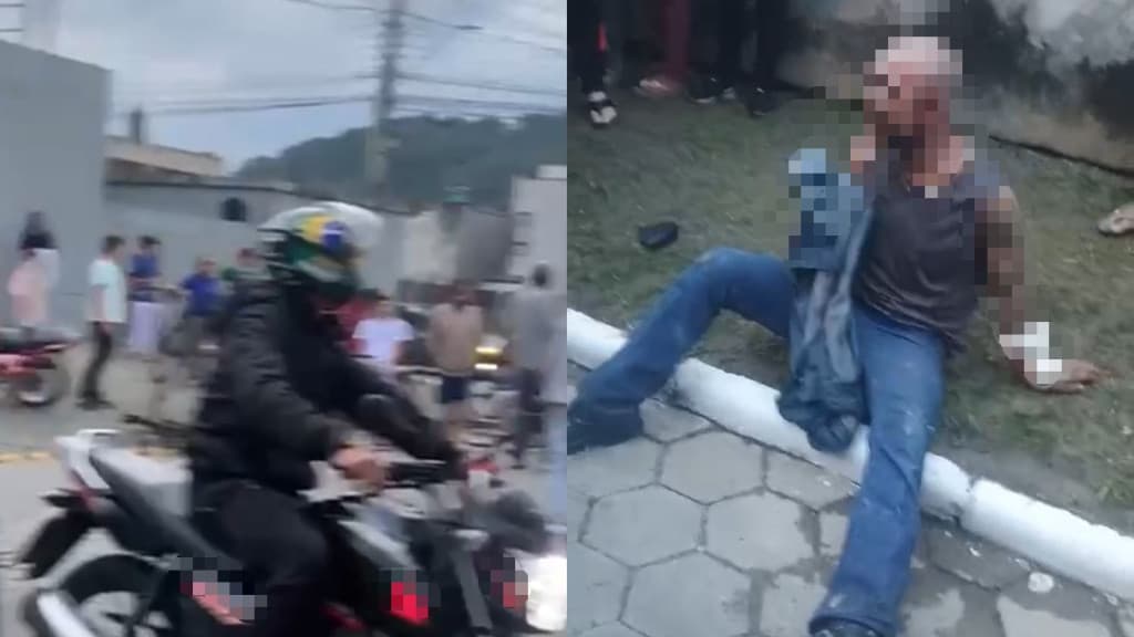 População espanca no meio da rua suspeito de estuprar adolescente, em Camboriú