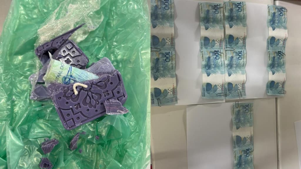 Homem esconde dinheiro falso em velas aromáticas
